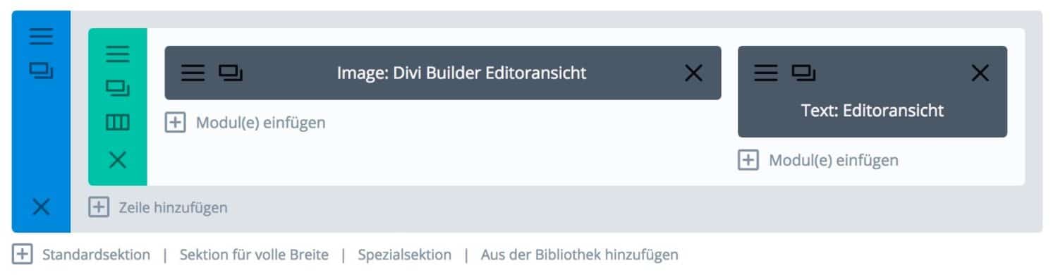 Divi Builder: Module Editoransicht 1