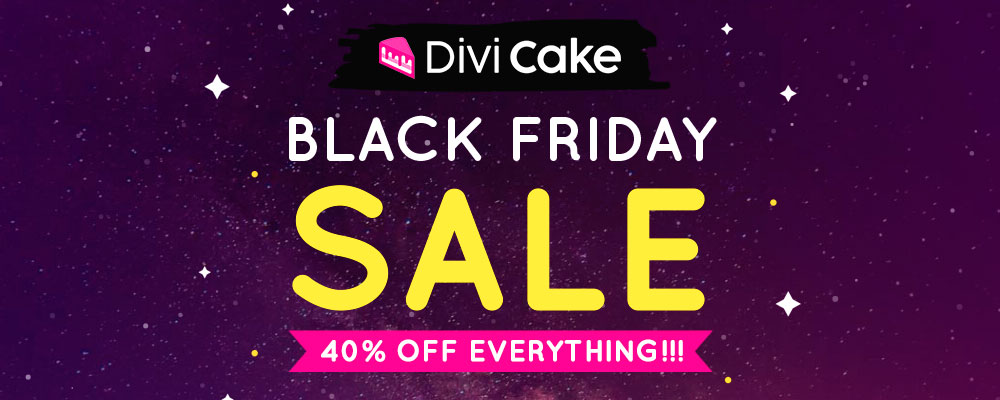 Divi Cake: Black Friday Deal