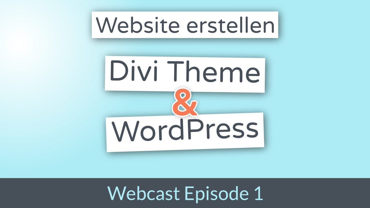 Divi Theme Webcast Episode 1